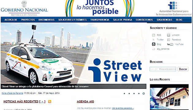 Para acceder a esta aplicación se debe ingresar a www.innovacion.gob.pa y hacer clic sobre el “banner” digital “Street View” situado a mano derecha de la página.