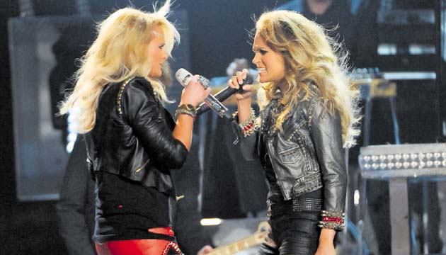 Miranda Lambert y Carrie Underwood, un dúo country.