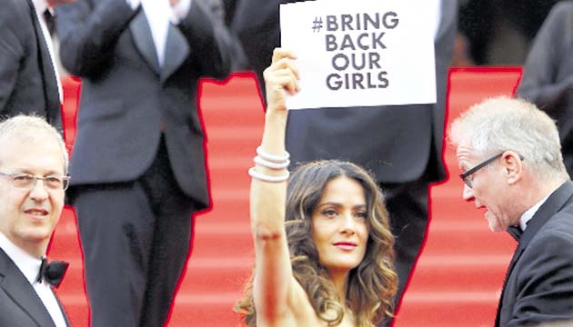 Salma Hayek pidió justicia para niñas nigerianas.
