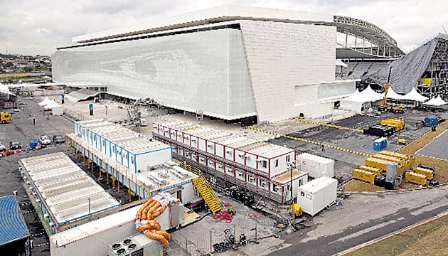 Vista de una parte del estadio Arena Corinthians.