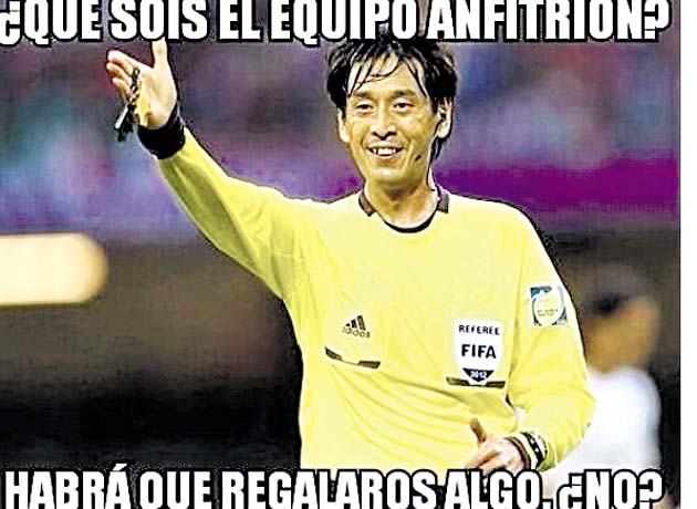 Árbitro. El desempeño del colegiado japonés Yuichi Nishimura dejó mucho que desear. Los seguidores de Croacia pensaron que era un jugador más del equipo brasileño, debido a su actuación.