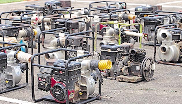 Senan decomisa motobombas en operativo conjunto con la Anam