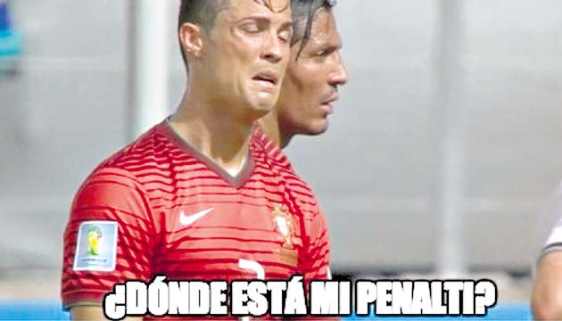 Cristiano Ronaldo. El referente de la selección portuguesa no pudo hacer nada ayer para evitar el aplastante triunfo de Alemania y no faltaron las burlas de quienes detestan al ‘crack’ lusitano.