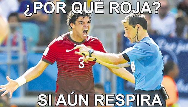 Pepe. Conocido por su fuerte temperamento, el defensor del Real Madrid volvió a hacer de las suyas ayer cuando le dio un cabezazo a un jugador alemán, lo que motivó su expulsión.