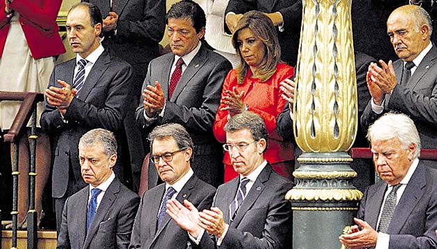 Vista de la tribuna de autoridades en las Cortes Generales.