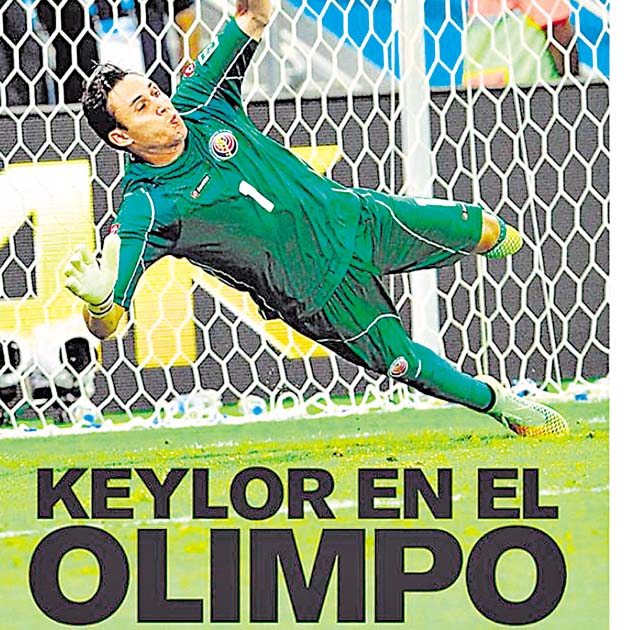 La figura del arquero Keylor Navas fue ensalzada por la prensa.