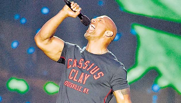 Dwayne Johnson actuó en el evento.
