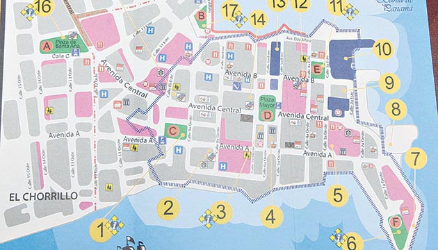 Una vista del Mapa Guía que aparece dentro de la publicación.(Carlos Castro)