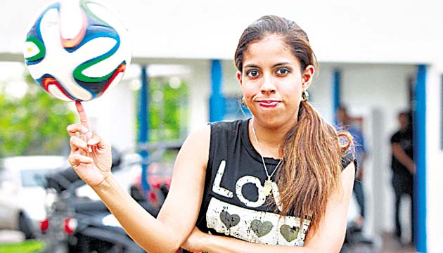 Susan practica “freestyle” desde los 18 años. Ella vive en San Cristóbal, Veranillo, junto a su familia.(Anayansi Gamez)