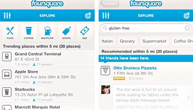 Foursquare: Esta aplicación empezó a formar parte de la lista de Windows Phone y permite compartir el lugar donde te encuentras con familiares y amigos adscritos a la misma Foursquare o en otras redes sociales. Ilustra tus experiencias, conoce recomendaciones sobre otros locales.
