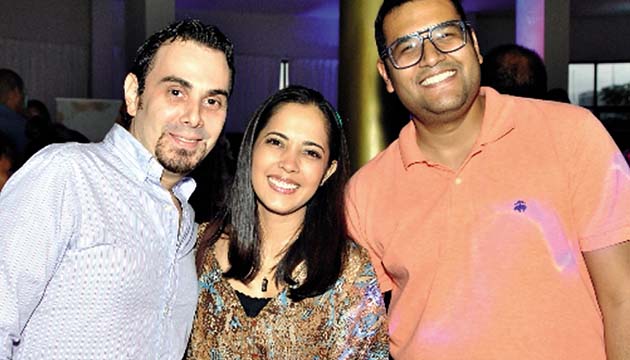 2. Luis Ditrani, Katherine León y Rogelio Branca.