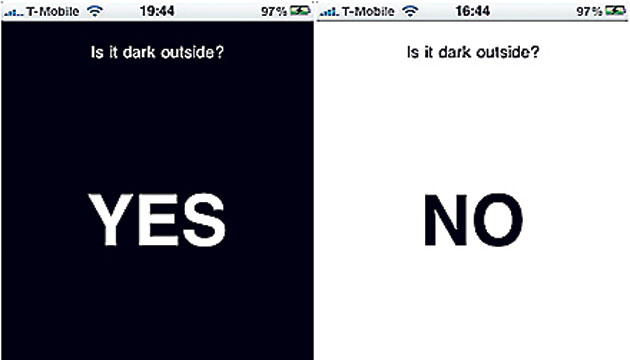 Como indica su nombre, el usuario le pregunta a la APP si hay luz o está oscuro en el exterior y esta responde “sí” o “no”. Podría servir en caso de que no tengas ventanas.