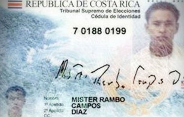 Nombre: Mister Rambo Campos Díaz País: Costa Rica