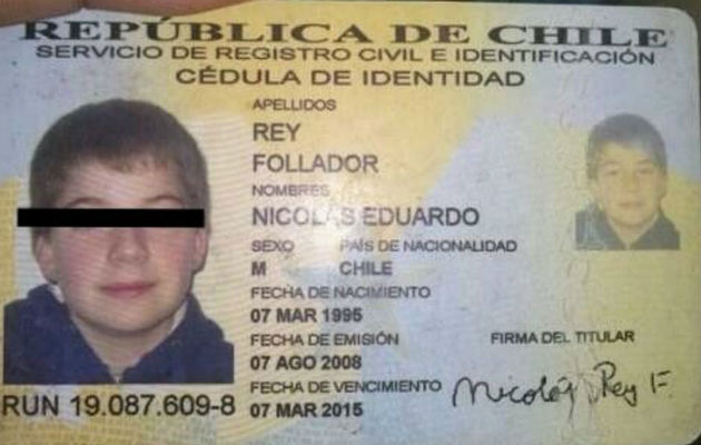 Nombre: Nicolás Eduardo Rey Follador País: Chile