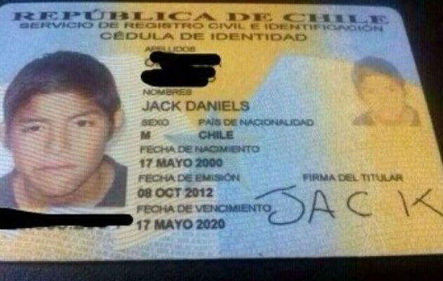 Nombre: Jack Daniels País: Chile