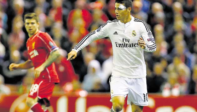 Se espera que el colombiano James Rodríguez sea titular hoy.