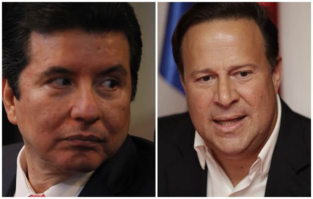 Magistrado separado Alejandro Moncada Luna y Presidente Juan Carlos Varela. Foto/Archivos