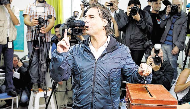 Candidato del Partido Nacional, Luis Lacalle Pou.(EFE)