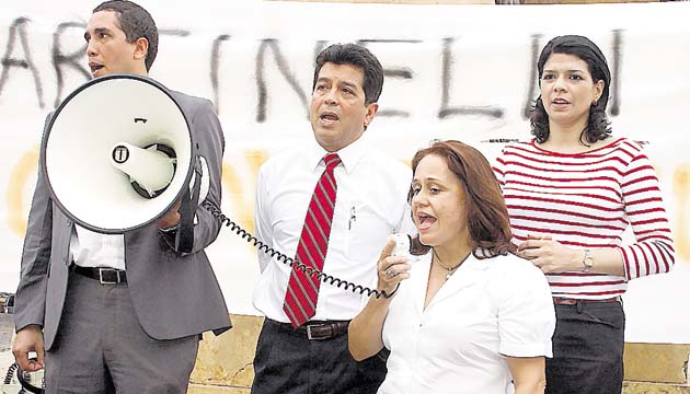 Angélica Maytín y sus amigos protestaban a diario contra el Gobierno.(Archivo)
