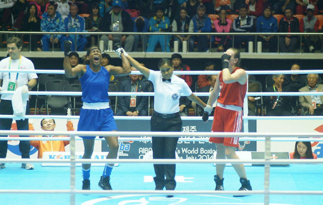 Atheyna Bylon, es la primera atleta panameña en ganar una corona mundial de boxeo aficionado