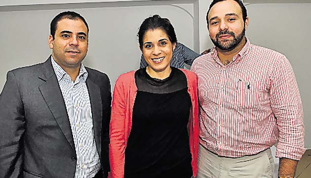 4. Javier Ortíz, Mariel Díaz y Ramón Tello.