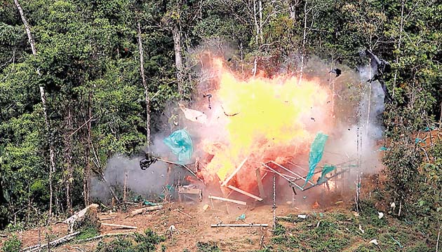 El campamento fue destruido por las fuerzas especiales.(Edwin González)