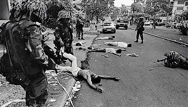 Esta es una imagen original del 20 de diciembre de 1989. (Archivo.)