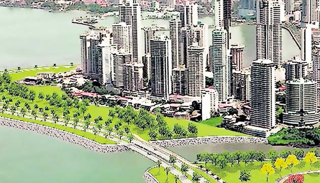 Cinta Costera 4. El arquitecto Boris Aguilar mantiene el diseño de esta propuesta que consistía en un relleno que daría la vuelta a Paitilla, desde el Club de Yates y Pesca hasta la caseta en Atlapa del Corredor Sur.