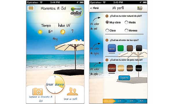 Momentos Al Sol es una aplicación desarrollada por la marca de cosméticos y protección solar Garnier Delial, y está enfocada al cuidado de la piel durante el verano.