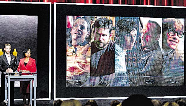 Chris Pine y Cheryl Boone mencionaron a los nominados a mejor actor.