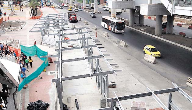 Nuevo Mobiliario. La nueva zona paga de Los Andes tendrá ocho bahías con plataformas troncal o corredor para abordar destinos hacia el centro de la ciudad y brindará el servicio 24 horas, también tendrá área de recarga.