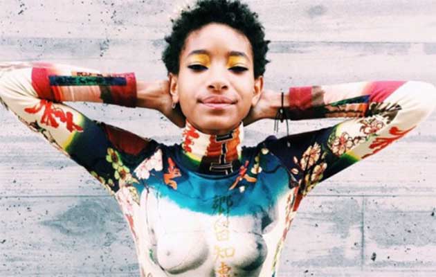 Foto de Willow Smith con camiseta con pezones pintados en Instagram