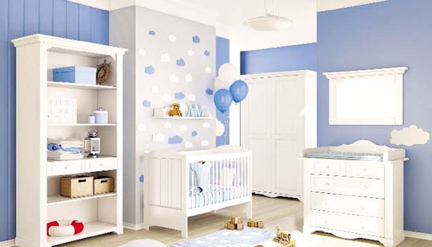 La paleta de colores neutros es utilizada en las decoraciones para bebés.