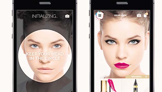 Una aplicación de maquillaje virtual virtual para fotos Una aplicación de maquillaje virtual