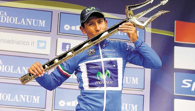 Nairo Quintana viene de ganar el Tirreno Adriático.(Archivo)