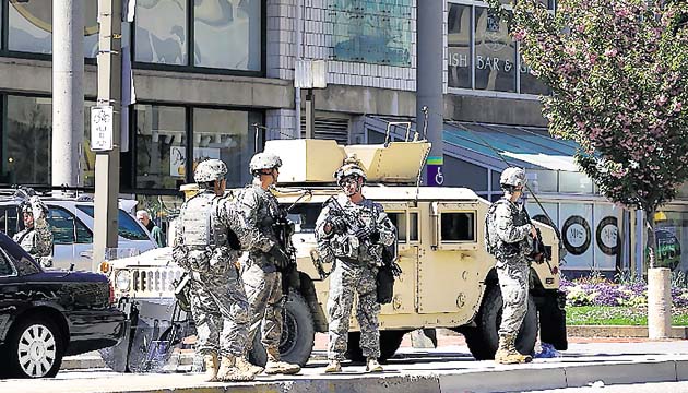 La Guardia Nacional se tomó el control de las calles.(AP)