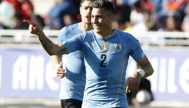 José Giménez, zaguero central del conjunto charrúa.