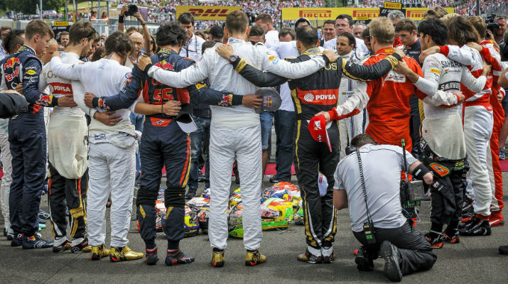 Se recordó al fallecido Jules Bianchi.