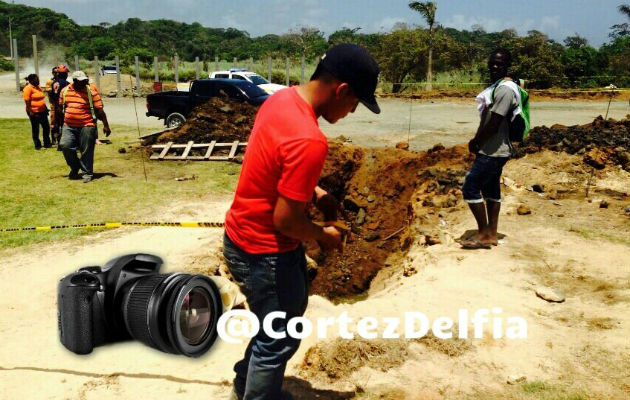 Quedó sepultado por un alud de tierra.  /  Foto: Delfia Cortez