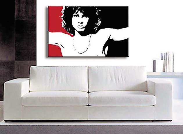 El cuadro de tu ídolo del rock favorito debe estar en la habitación.