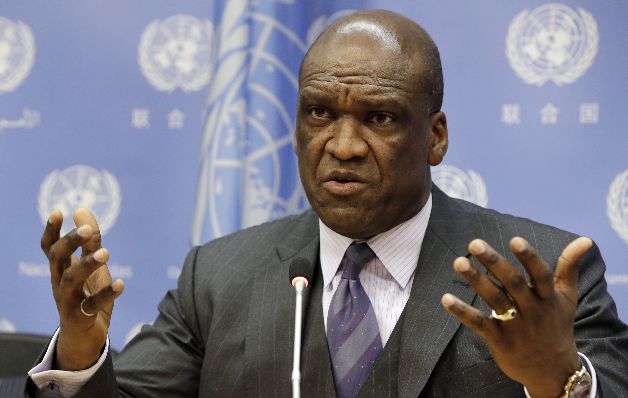  John Ashe, en una de sus intervenciones en la Asamblea General de la ONU.  