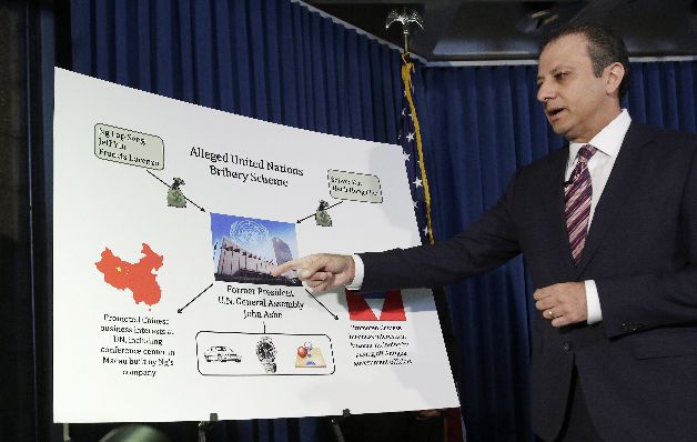 El fiscal general Preet Bharara anunció los cargos.