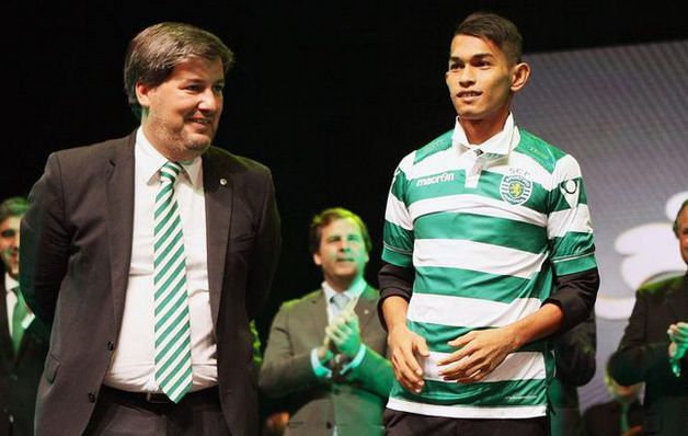 Martunis, presentado como jugador del Sporting Lisboa. / Cortesía Martunis y un ángel llamado CR-7