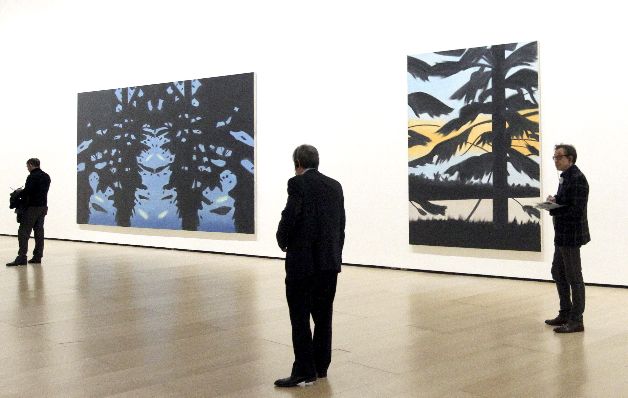 En los ochenta, cuando volvió al género paisajístico. / EFE Alex Katz, en el Guggenheim Bilbao