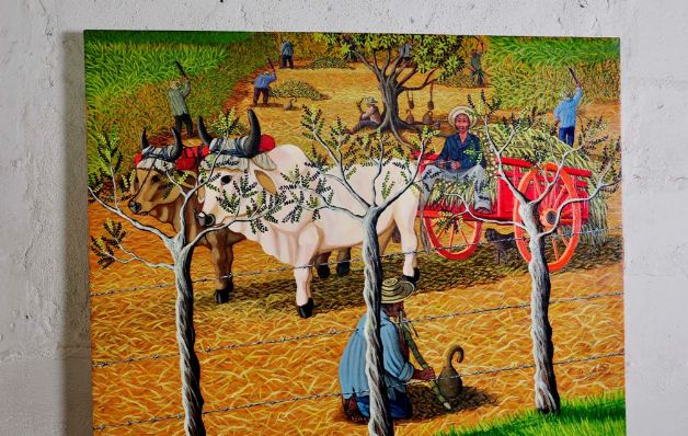 "Zafra en el canal de Viejo Esteban". "Zafra en el canal de Viejo Esteban".