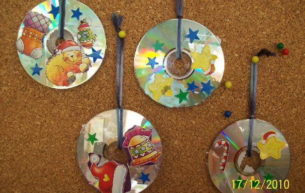 Esta Navidad puedes reciclar tus CD. Reciclaje creativo para esta Navidad