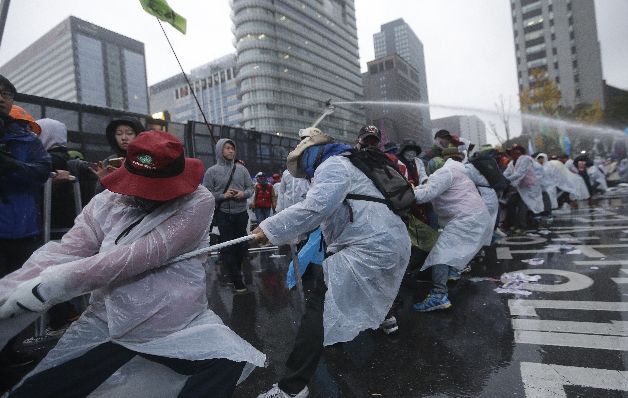 Protesta en Corea del Sur 