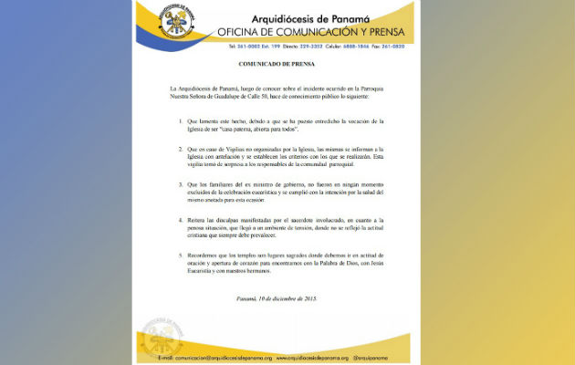 Comunicado oficial.