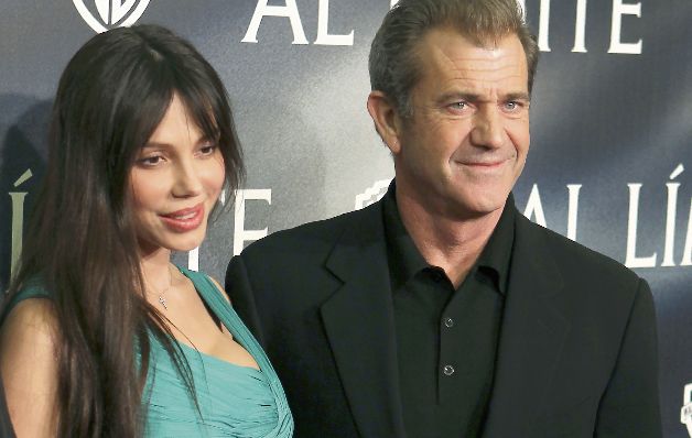 Mel Gibson y su ex Oksana Grigorieva. 