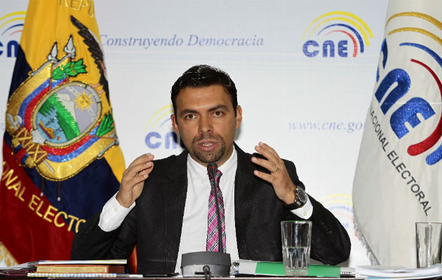 Juan Pablo Pozo, presidente del CNE. Foto: EFE